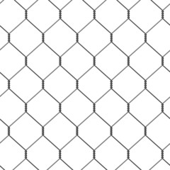 Naklejka premium 3d render of wire fence