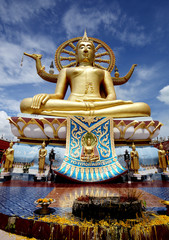 Big Buddha in Wat Phra Yai Temple, Koh Samui island,