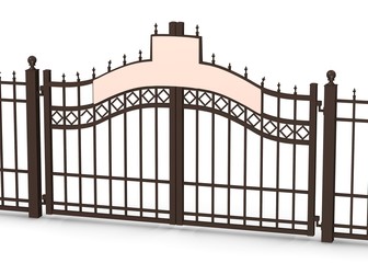 3d render of old gate