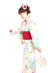 Beautiful kimono woman