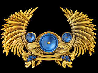 Coat of arms  - loudspeaker with wings