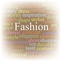 Fashion. Tag cloud. EPS10