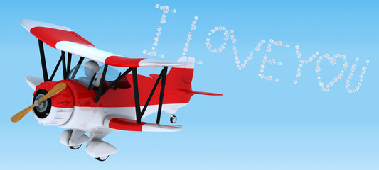 Man sky writing in a biplane © Kirsty Pargeter