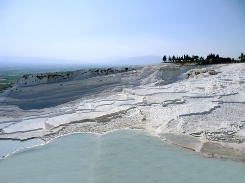 the white limestone of Pamukkale