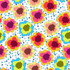 Seamless from flowers