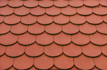 Roofing tiles background
