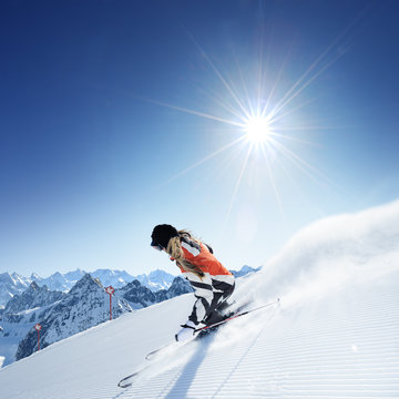 Girl On the Ski