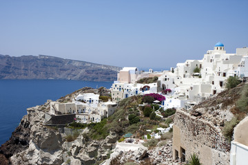 Village of Oia in Santorini, Greece.