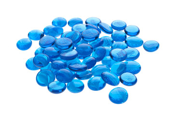 Blue glass beads