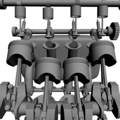 3D Illustration von einem Motor
