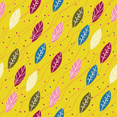 abstract seamless pattern of leaf