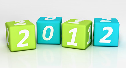 New year 2012 3d render