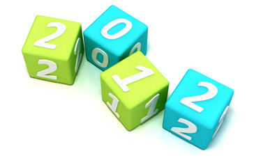 New year 2012 3d render