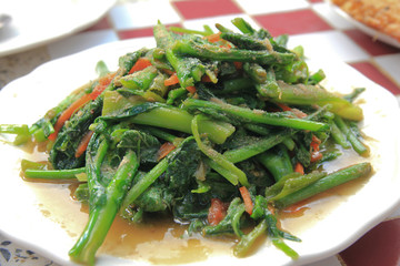 Stir-fried vegetables.