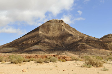 Volcanic hill in Negev desert.