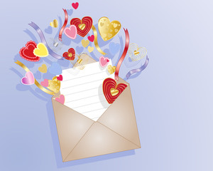 love heart envelope