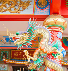 Chinese style dragon statue