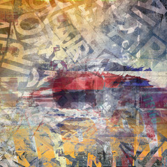 Obraz premium Abstract grunge illustration, art background