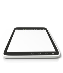 3D: Illustration of the Tablet PC on a white background, mobile