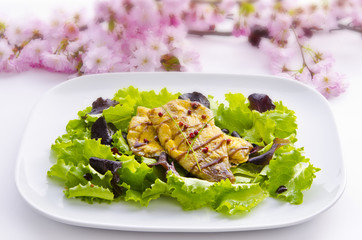 gebratene fisch mit  balsamico creme