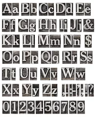 Foto auf Acrylglas alphabet from old metal letters © adimas