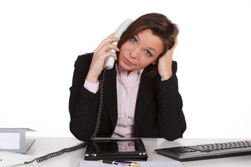 verständnislos am telefon