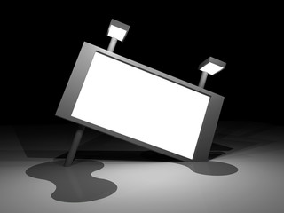 illustration of a big melting billboard