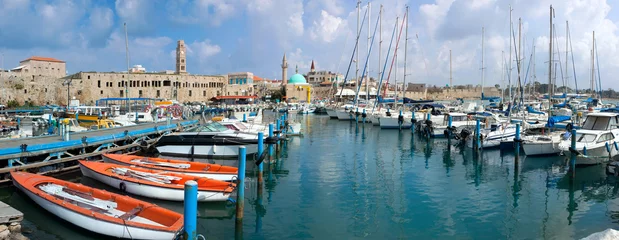 Wandaufkleber Port of Acre.  Israel.  Panorama © Tatiana Belova