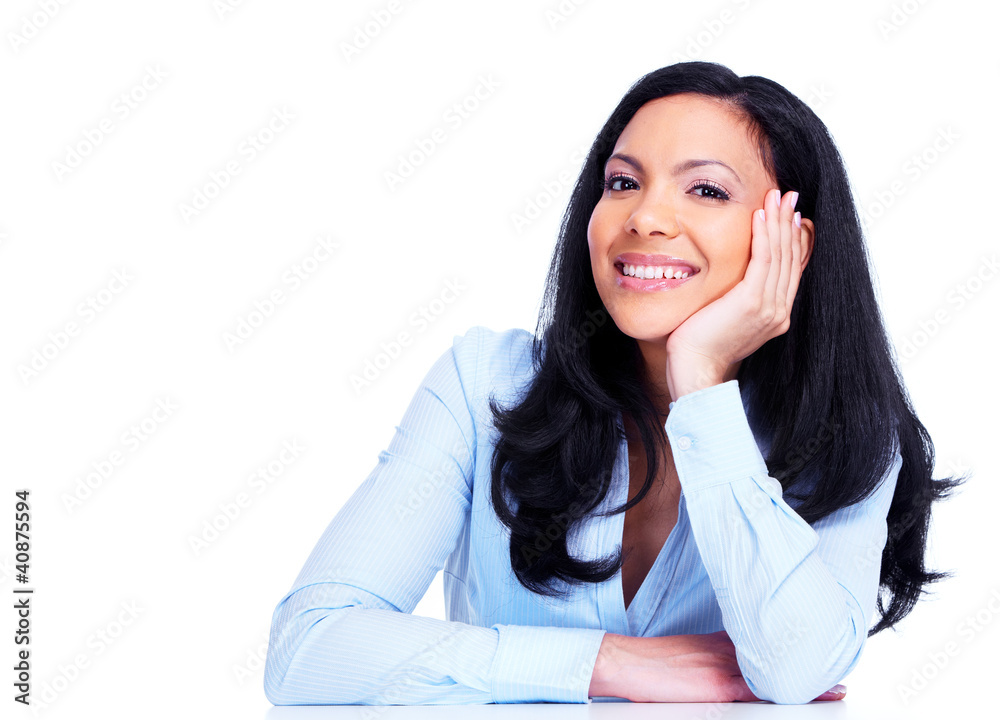 Wall mural young business woman.