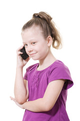 young girl using a mobile phone