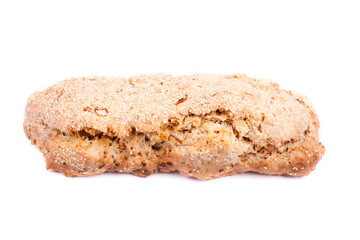 fresh baguette on white background