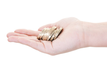 handful of coins