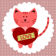 Kitty romantic card