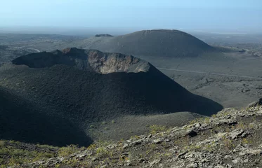 Crédence de cuisine en verre imprimé Volcan Timanfaya volcano crater