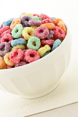 kids delicious and nutritious cereal loops or fruit cereal