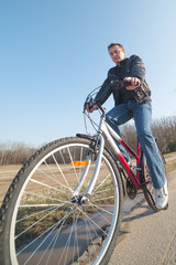Fototapeta premium Cyclist.