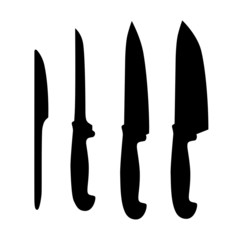 Set of table knifes, abstract vector illustration