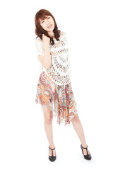 Beautiful young woman. Portrait of asian woman.