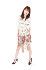 Beautiful young woman. Portrait of asian woman.