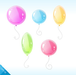 Vector bright balloons