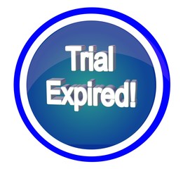 trial expired blue button