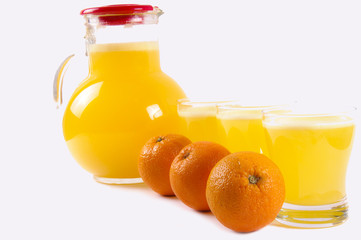 Pressed orange isolated