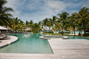Tropical resort in French Polynesia