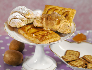 breakfast sweets and fruits