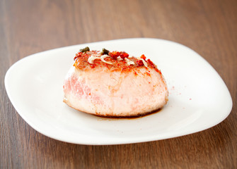 fried meat on a plate
