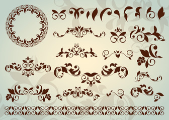 set of plant design elements