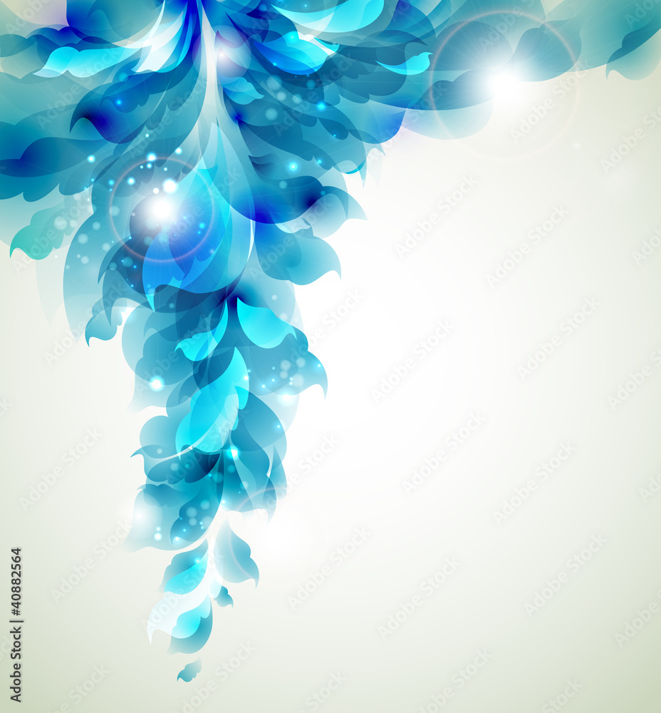 Poster abstract blue element for design