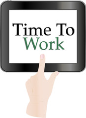 hand finger touching a touchpad pc