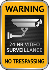 Cctv video surveillance label