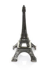 Eiffel tower model isolated, clipping path included